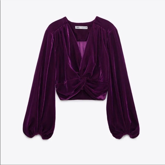 Zara Tops - Zara Velvet Knotted Top